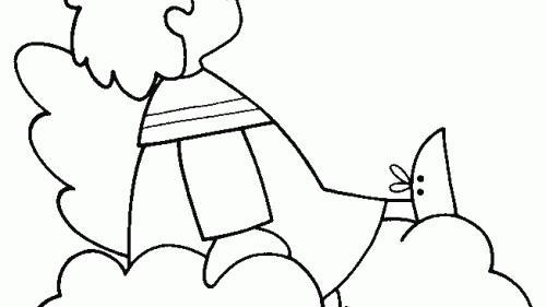 Aniołek na Chmurze - Urocza Kolorowanka do Druku