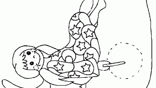 Kolorowanka Anioł na Chmurze - Kreatywna Zabawa dla Dzieci