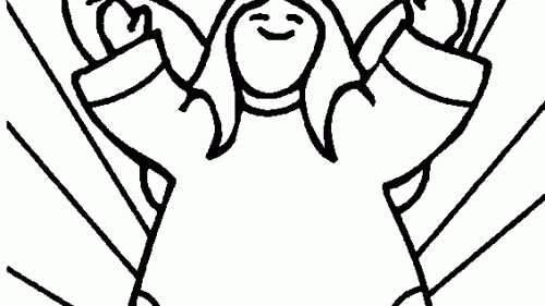 Radosny Anioł - Kolorowanka do Druku dla Każdego