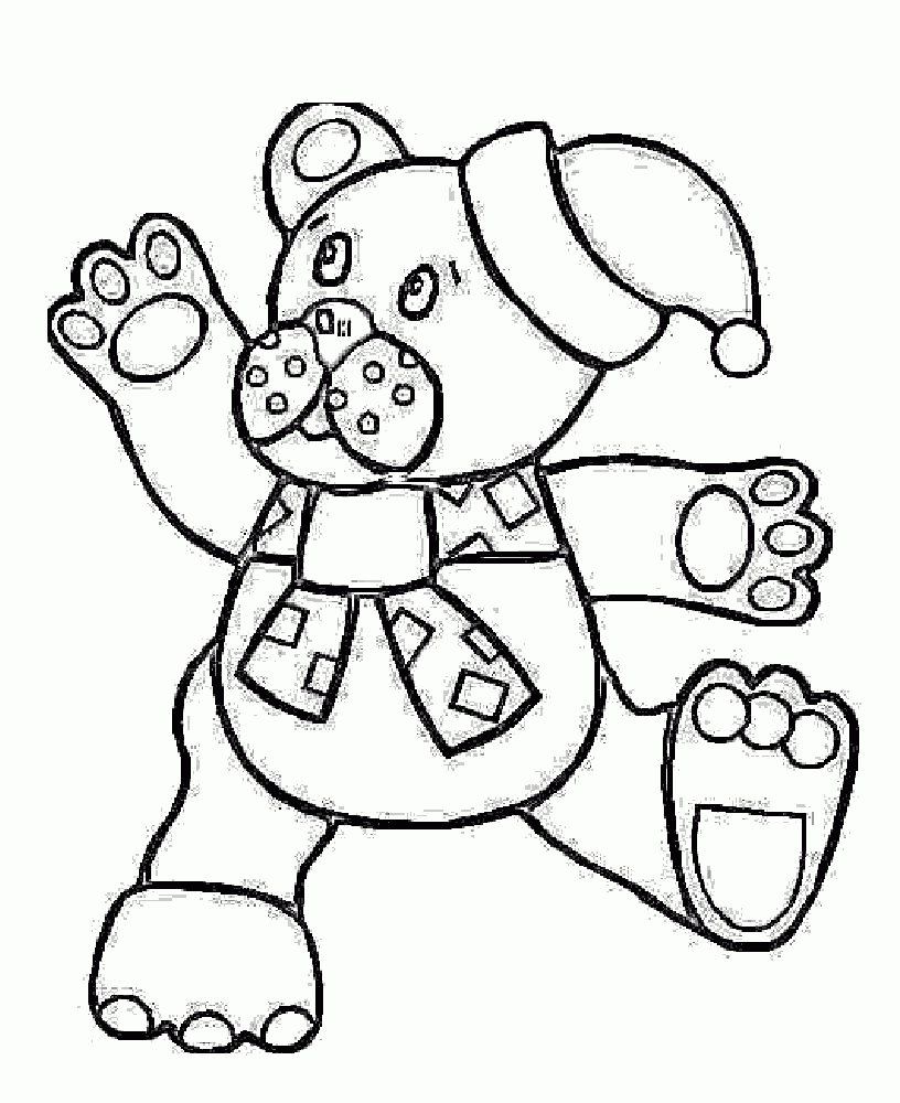 Kolorowanka z Wesołym Misiem w Kapeluszu - Kreatywna Zabawa dla Dzieci