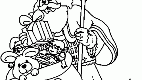 Kolorowanka Św. Mikołaj z Prezentami - Idealna na Święta!