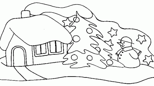 Zimowa Kolorowanka do Druku: Kreatywna Zimowa Sceneria