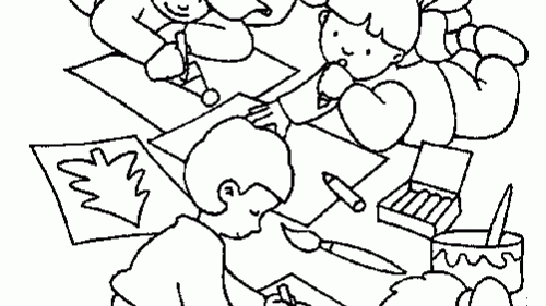 Świąteczna Kolorowanka z Dziećmi i Choinką do Druku