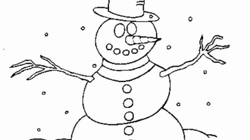 Świąteczny Bałwanek do Kolorowania - Pobierz i Drukuj