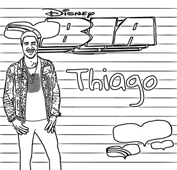 Thiago z Bia - Kolorowanka do Druku