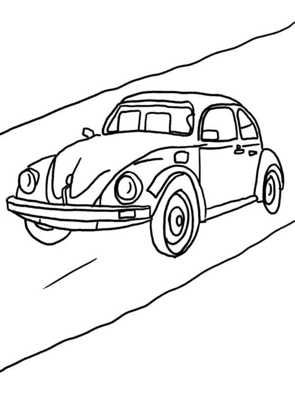 Klasyczny Samochód - Kolorowanka do Druku dla Miłośników Motoryzacji