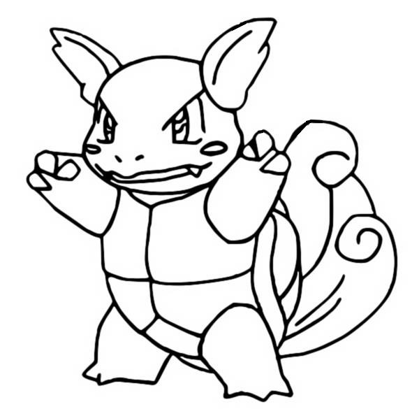 Kolorowanka Wartortle - Kreatywna Zabawa z Pokemonem